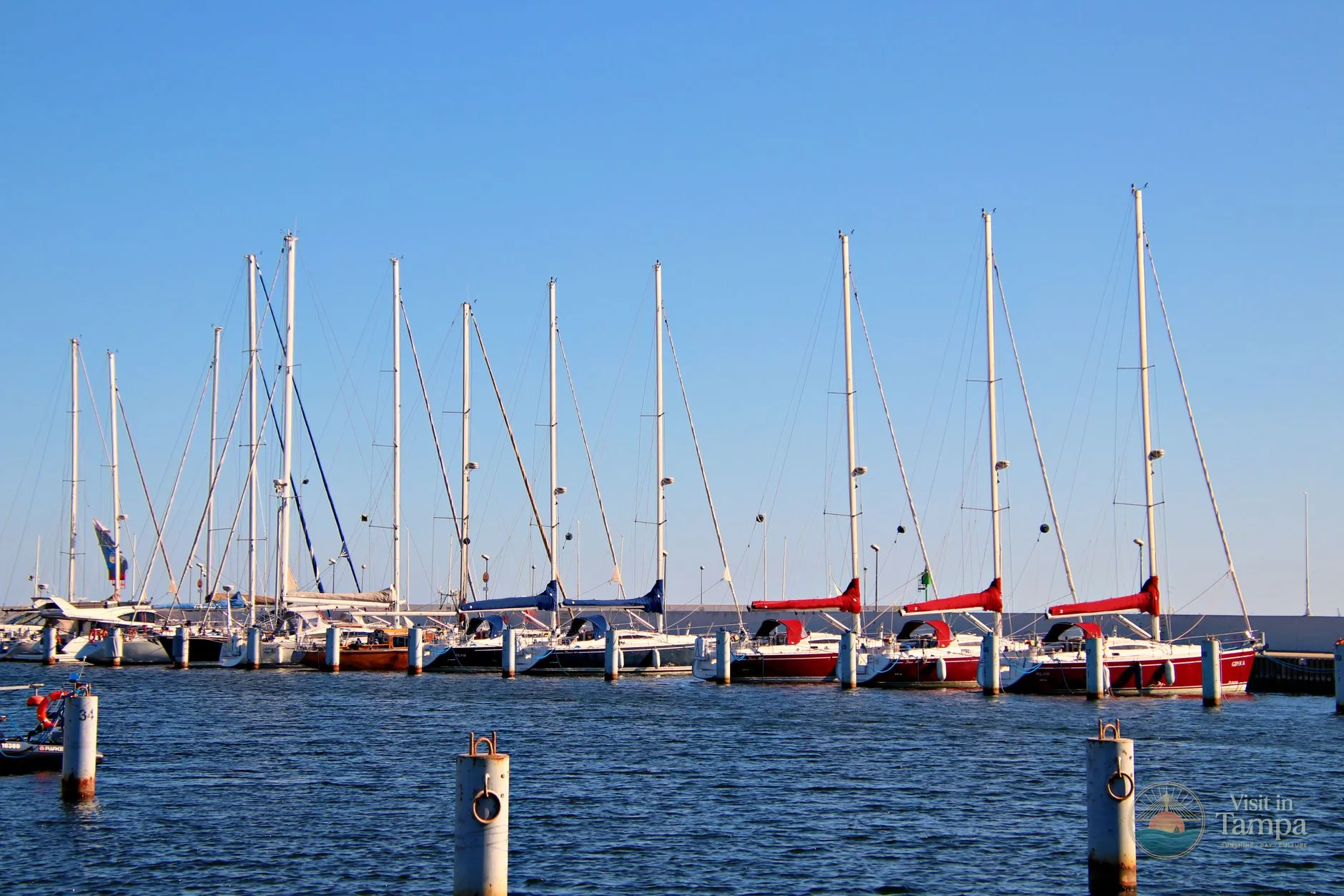 The Westin Tampa Waterside on Harbour Island seen from the edge of the channel