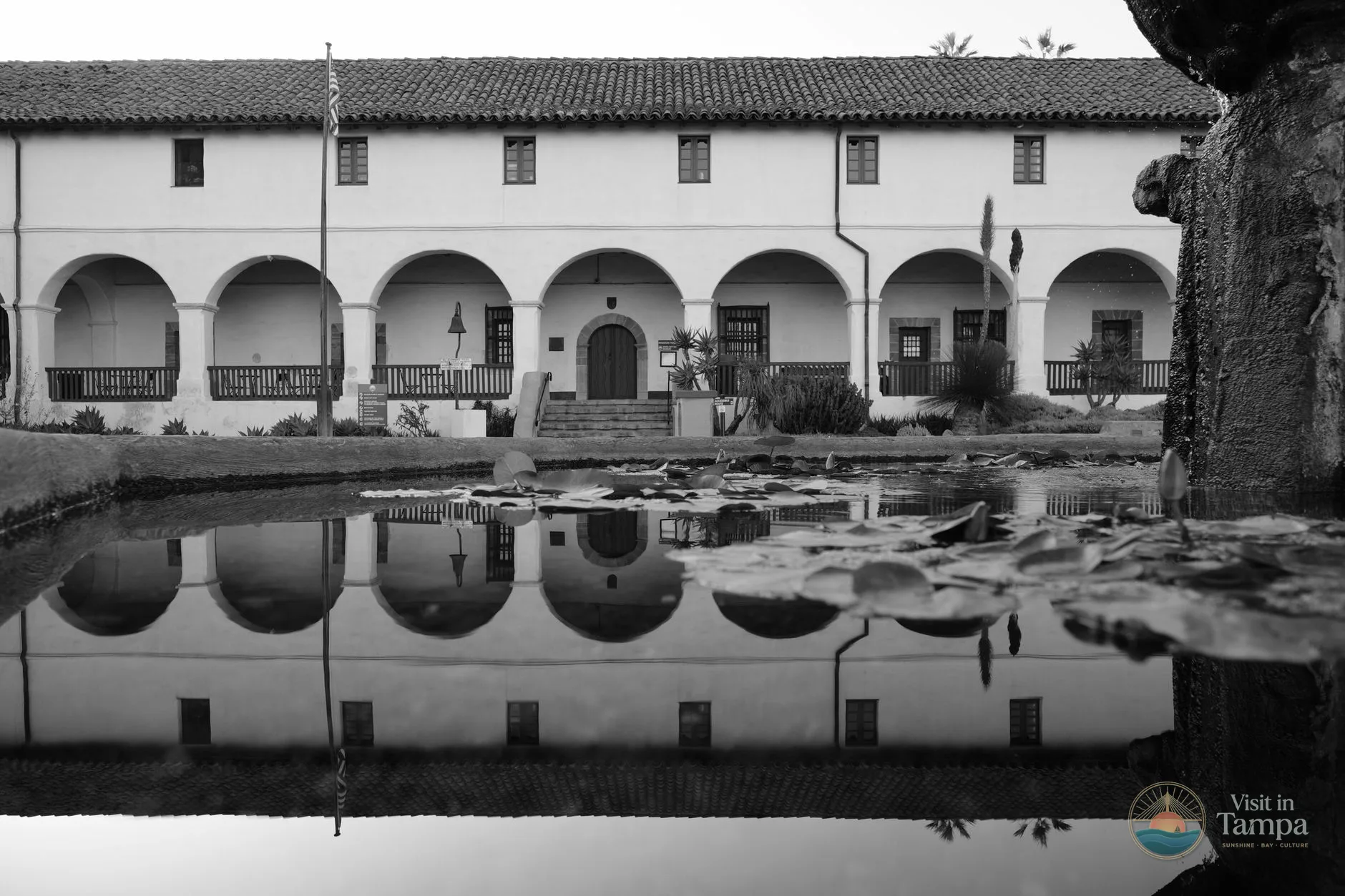 Exterior of Ulele restaurant in the historic Water Works building on the Hillsborough River in Tampa Heights