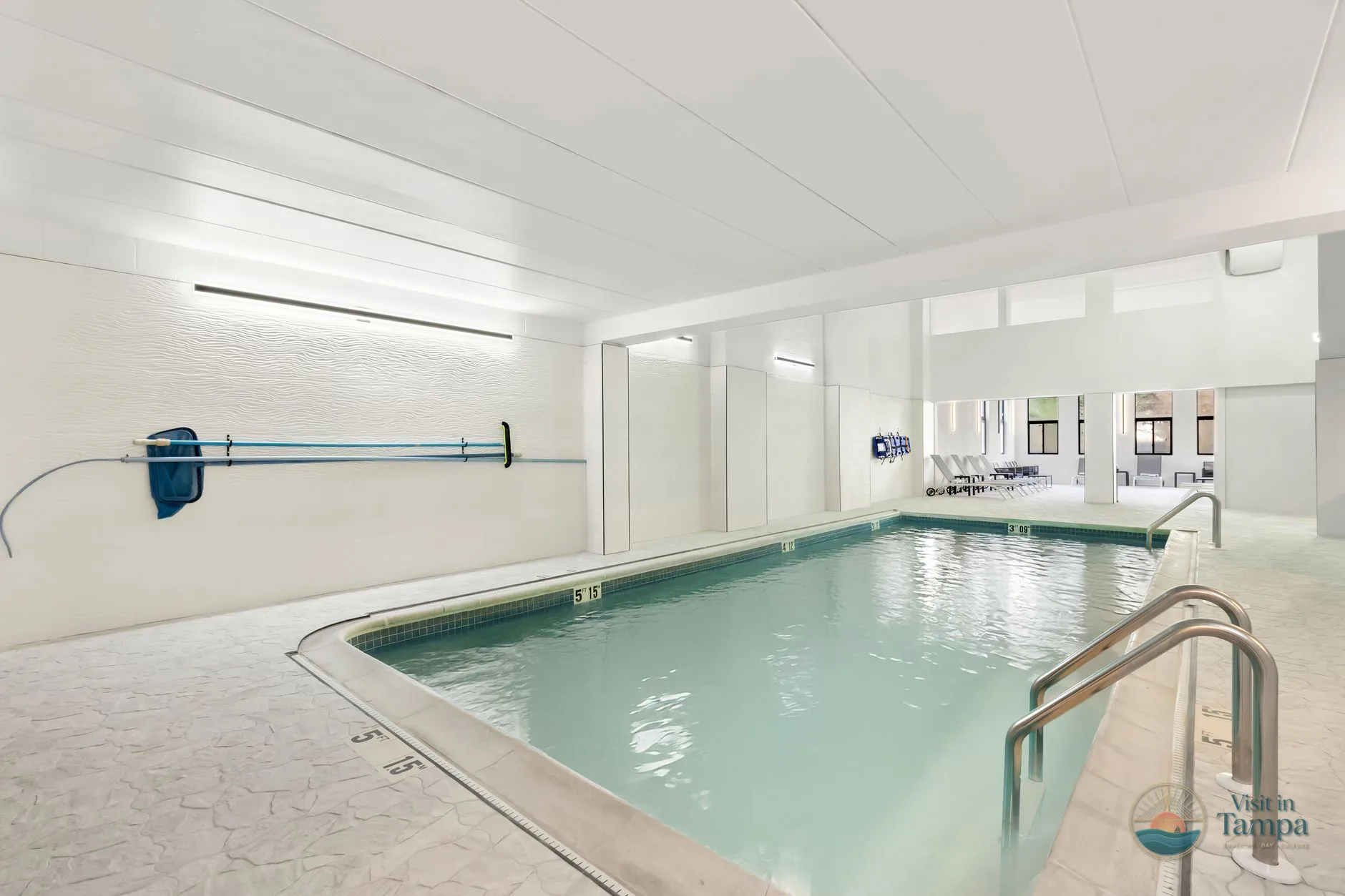 Indoor and outdoor heated pool area at the Westshore Marriott Hotel Tampa