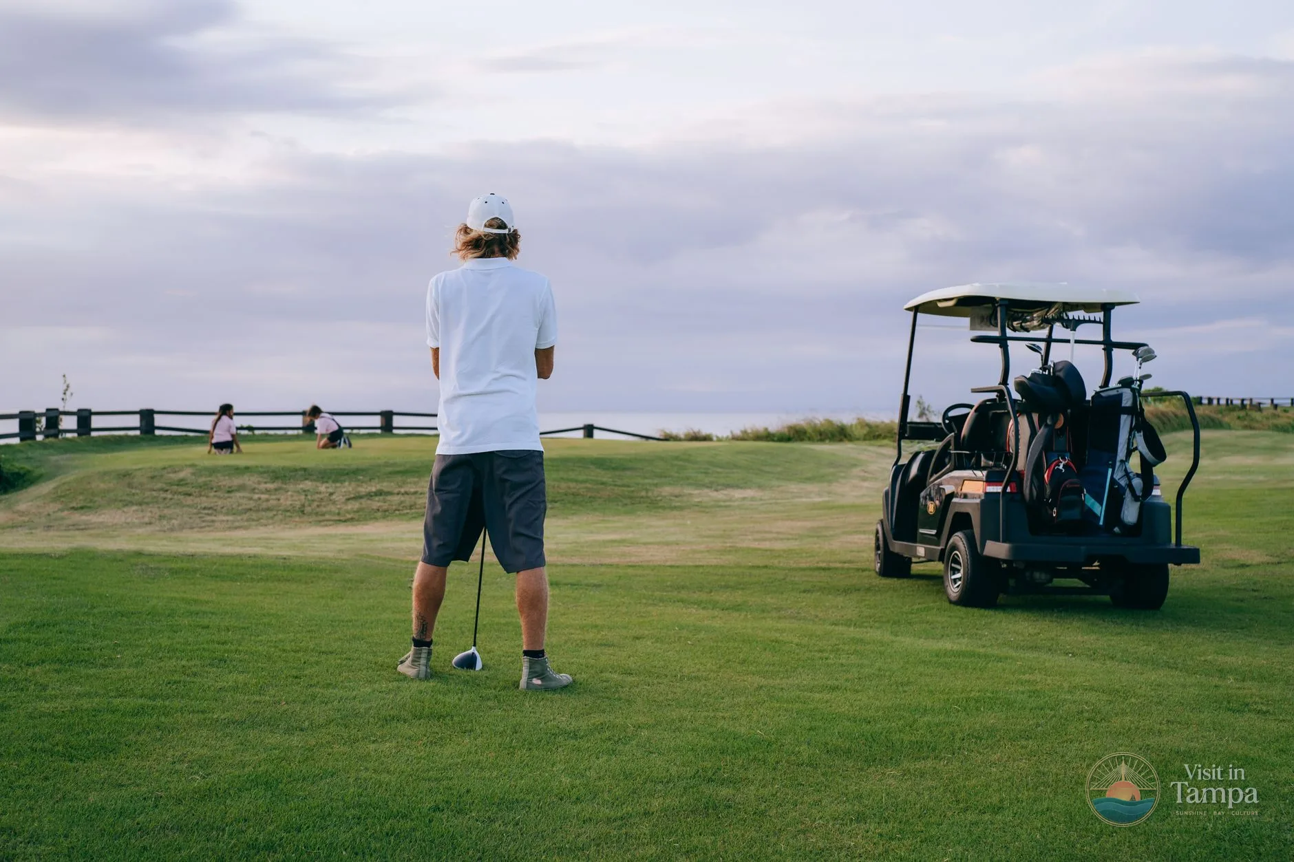 Golfers teeing off on a morning round at TPC Tampa Bay in Lutz